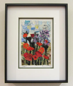 Poppies Mosaic Framed
