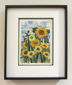 Sunflowers Mosaic Framed