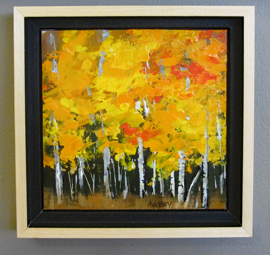 Aspens Framed Oil Painting