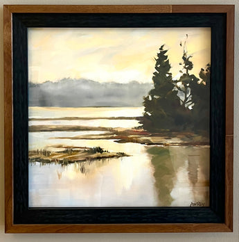 Calm framed giclee in wood frame