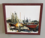 Dry Docked At Gibson's Rustic Framed Marker Board