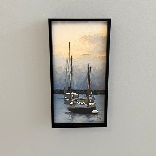 Dusk Mooring Framed Giclee