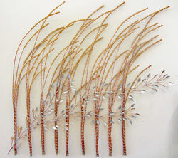 Copper Grass with Silver Leaves