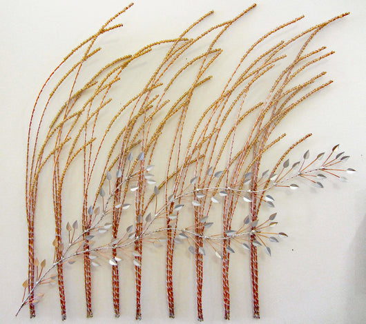 Copper Grass with Silver Leaves