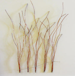 Wavy Copper Reeds Wrapped in Silver