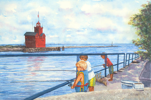 Channel Fishing Giclee