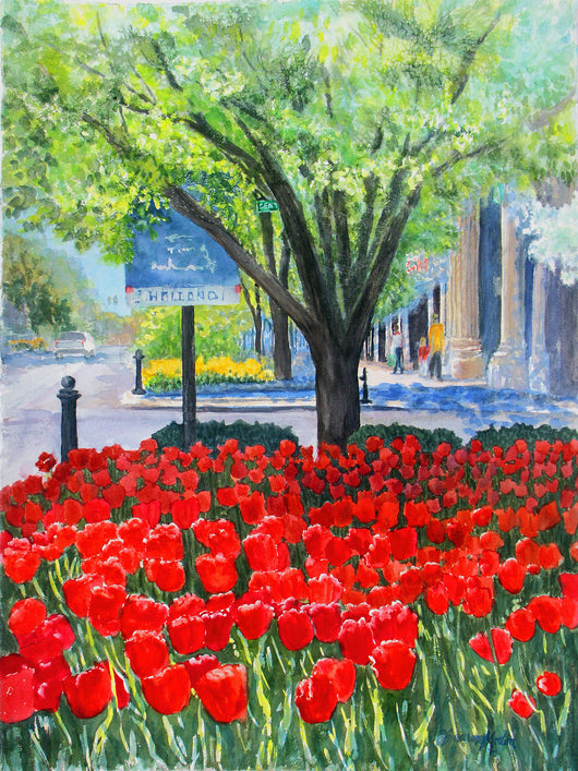 Downtown Tulips Giclee