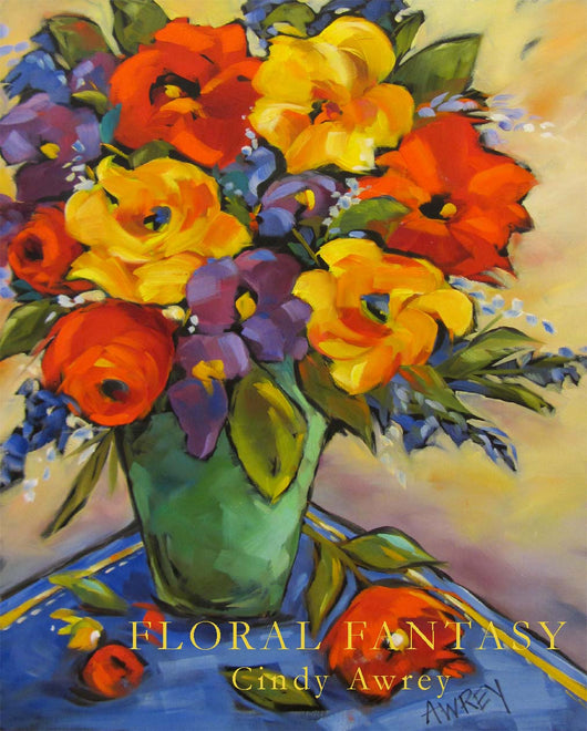 Fantasy Floral Giclee on Canvas