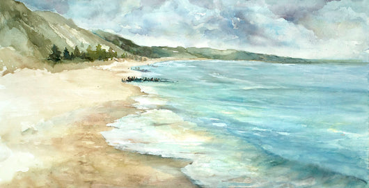 Lake Town Surf Reflections Panoramic Giclee