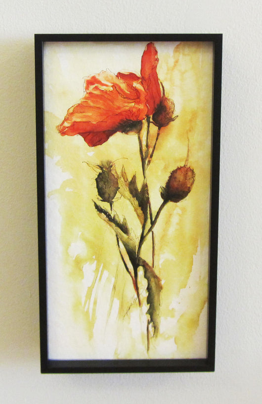 Solo Poppy Framed Giclee