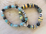 Fused Paper Bead Bracelet