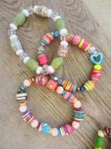 Fused Paper Bead Bracelet