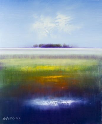 Pond Reflection Oil Painting