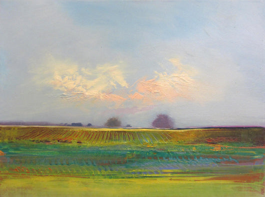 Teal Canal Oil Painting
