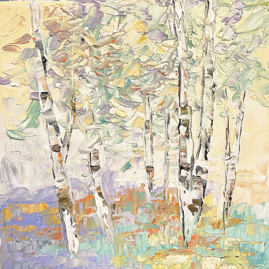 Forest of Birch Oil Painting