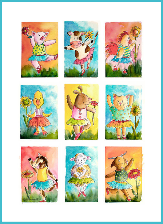 Barnyard Ballet Giclee