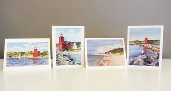 Lake Michigan and Big Red Edition 2 Note Card Set