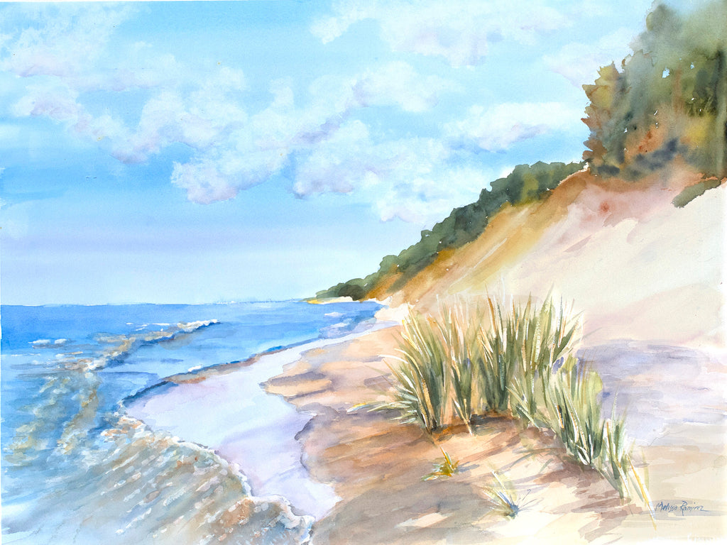 Scenic Hues Watercolor Ocean Paradise - Mildred & Dildred