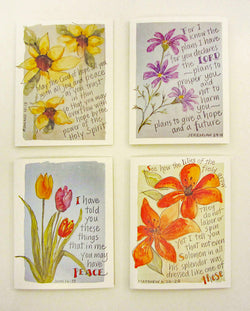 Floral Word Inspired Notecards
