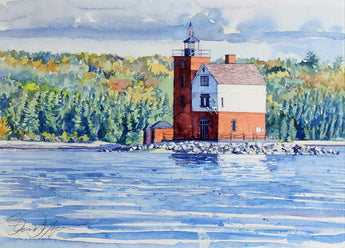 Round Island Lighthouse Giclee