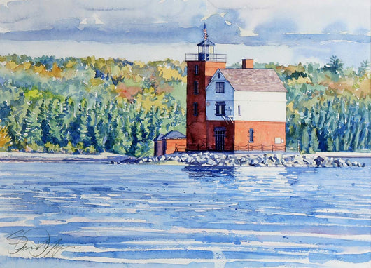 Round Island Lighthouse Giclee