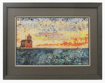 Big Red Impressionistic Framed