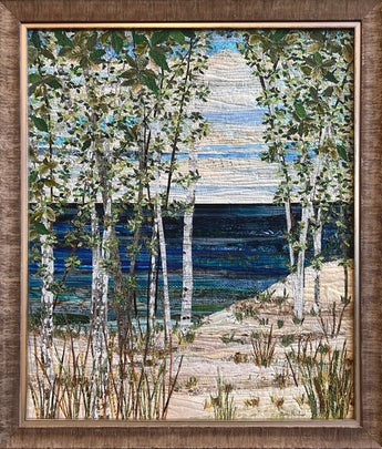 Lake Collage Vertical framed