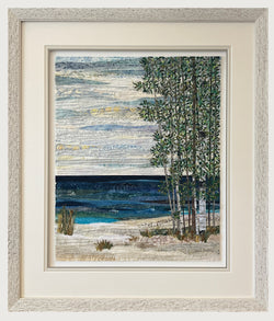 Lake Collage Vertical Framed