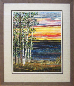 Sunset Collage II Vertical Framed