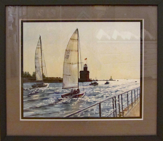 Light At The End Of The Channel Framed Giclee