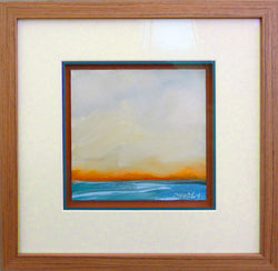 Abstract Sunset Framed Oil Painting