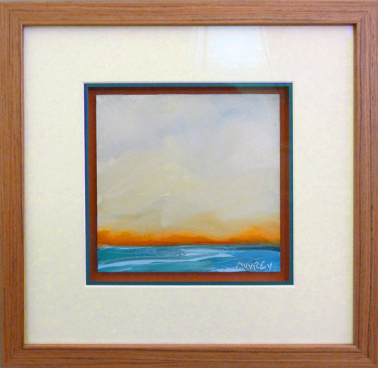 Abstract Sunset Framed Oil Painting