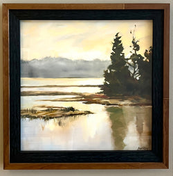 Calm framed giclee in wood frame