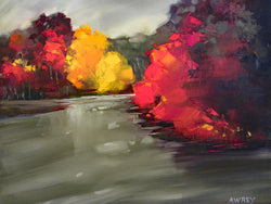 Fall Around the Bend Oil Painting