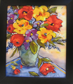 Fantasy Floral Framed Giclee on Canvas