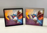 Fire Cracker Hummingbird Squared framed giclee