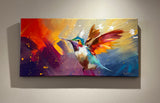 Fire Cracker Hummingbird oil painting