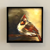 Glowing Female Cardinal Framed Giclee