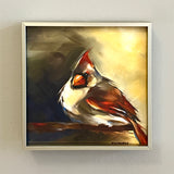 Glowing Female Cardinal Framed Giclee