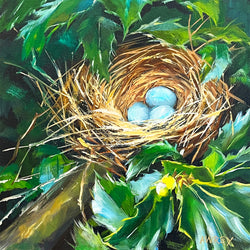 Holly's Nest oil painting