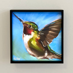 Humming Blue Framed Giclee