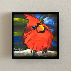 'Lil Funky' Red Cardinal Framed Giclee