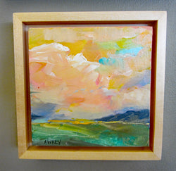 Peach Sky Framed Oil Painting