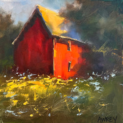 Red Barn Oil Painting