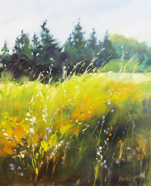 Roadside Meadow Oil Painting
