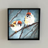 Winter Sparrows framed giclee