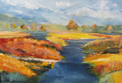River Divide Oil Painting
