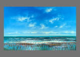 Contrasting Blues oil painting