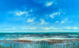Contrasting Blues oil painting