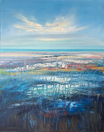 Coastal Blues oil painting